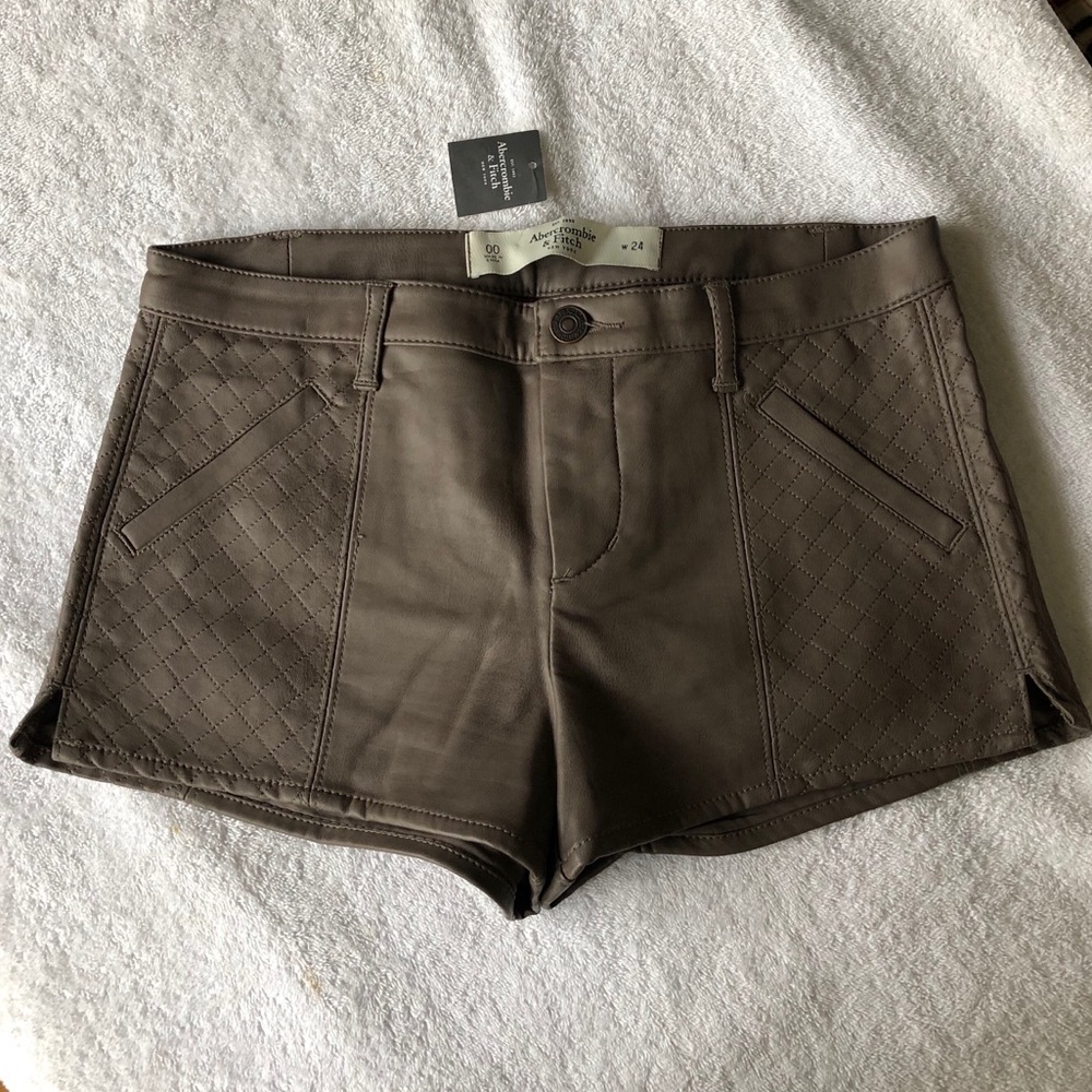 Abercrombie and Fitch Faux Leather Shorts